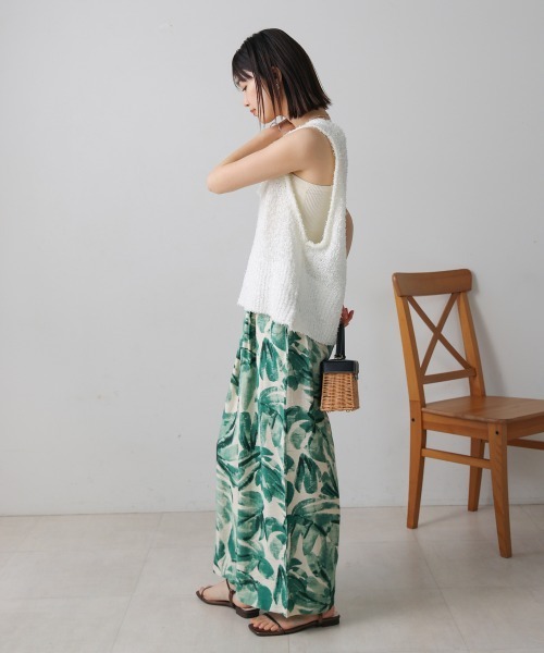 Bou Jeloud（ブージュルード）の「リボンヤーンニットベスト（ベスト・レディース・オフホワイト/ブラック・FREE）」の7枚目の写真