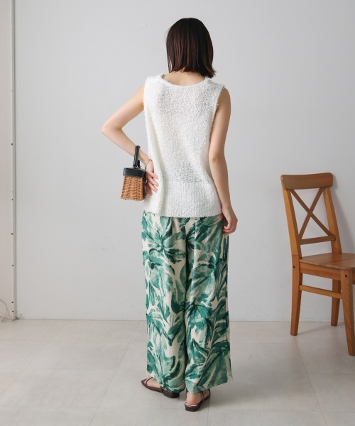 Bou Jeloud（ブージュルード）の「リボンヤーンニットベスト（ベスト・レディース・オフホワイト/ブラック・FREE）」の9枚目の写真