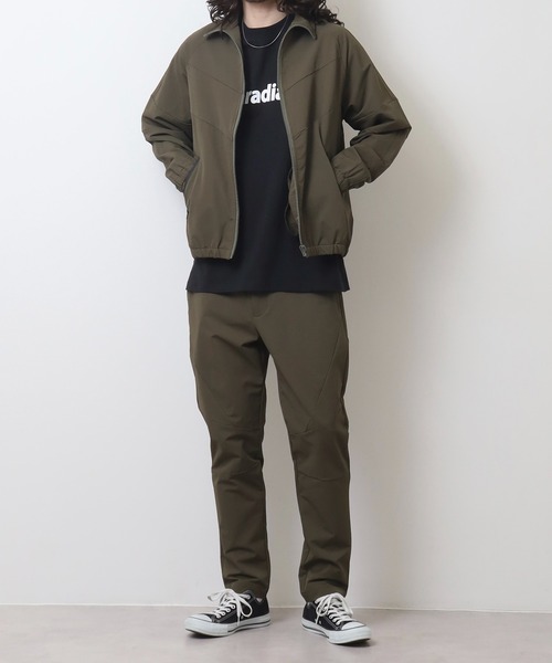 MMMM(エムエムエムエム)の「MMMM ナイロンストレッチセットアップ/トラックトップ/切替パンツ(セットアップ・メンズ・ブラック/ネイビー/カーキ・L/M)」の14枚目の写真