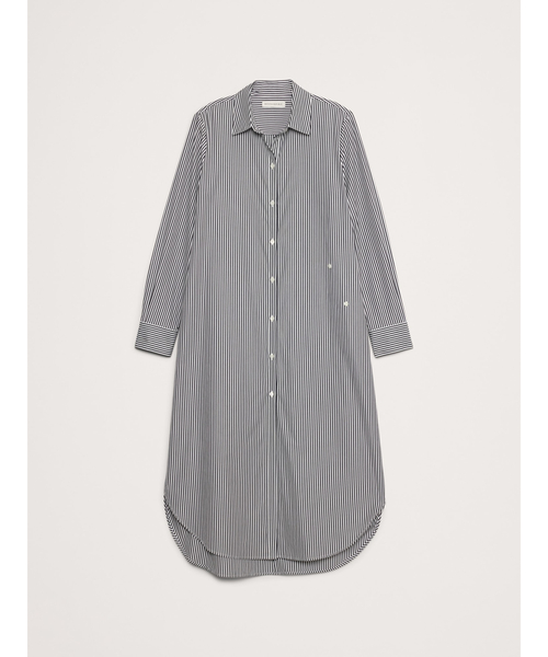 【BANANA REPUBLIC】 大人のシンプルストライプ シャツドレス BANANA REPUBLIC｜(W)ポプリン アシンメトリー シャツドレス