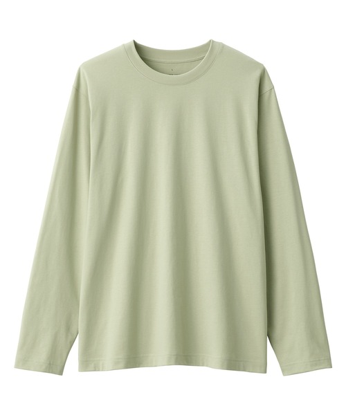 無印良品（ムジルシリョウヒン）の「紳士　天竺編みクルーネック長袖Ｔシャツ（Tシャツ/カットソー・メンズ・グレー/ブルー/ブラック/ホワイト/オレンジ系/グリーン系/ダークネイビー・S/M/L/XL）」の12枚目の写真