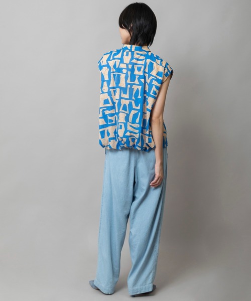 Munich(ミューニック)の「【DEVEAUX】コットンプリントバルーンシャツ(シャツ/ブラウス・レディース・ブラック/ブラウン/ブルー・FREE)」の15枚目の写真