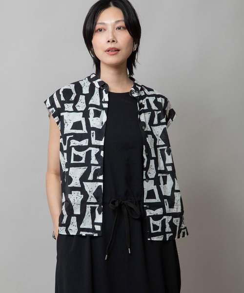 Munich(ミューニック)の「【DEVEAUX】コットンプリントバルーンシャツ(シャツ/ブラウス・レディース・ブラック/ブラウン/ブルー・FREE)」の20枚目の写真