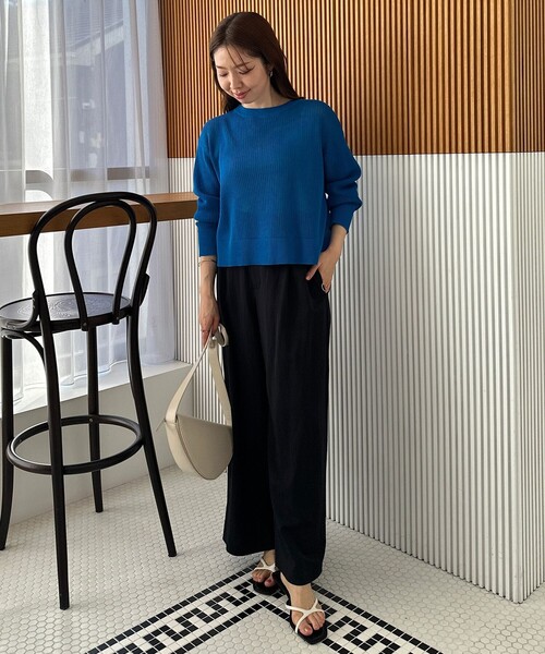 UNFILO(アンフィーロ)の「メッシュ クロップドニット(ニット/セーター・レディース・ベージュ系/シルバー系/ブルー系/ネイビー系/こしょう色系・X-LARGE)」の16枚目の写真