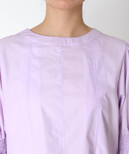 Three Four Time(スリーフォータイム)の「ギャザースリーブブラウス(シャツ/ブラウス・レディース・オフホワイト/ピンク・FREE)」の19枚目の写真