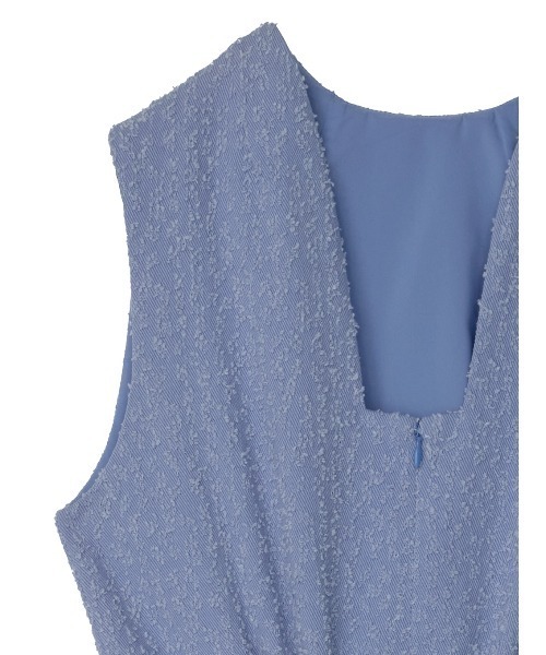 Ameri（アメリ）の「ORIGINAL PUNCHING CHINO DRESS（ワンピース・レディース・ブルー/ブラック/アイボリー・MEDIUM/SMALL）」の6枚目の写真