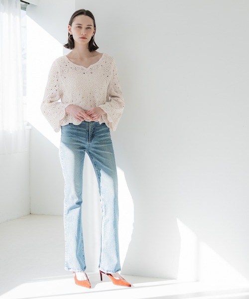 coca（coca）（コカ）の「フレアスリーブ クロシェトップス（その他トップス・レディース・アイボリー・ONE SIZE）」の7枚目の写真