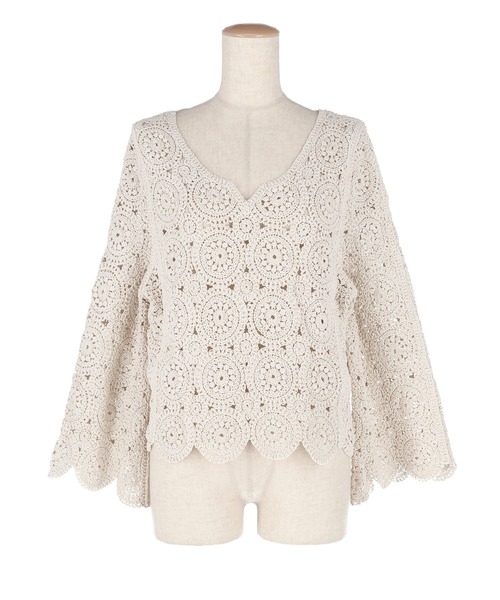 coca（coca）（コカ）の「フレアスリーブ クロシェトップス（その他トップス・レディース・アイボリー・ONE SIZE）」の14枚目の写真