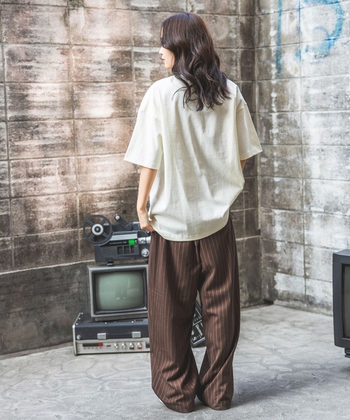 PBLIM(ページボーイリム)の「《UNISEX》メッセージロゴTシャツ(Tシャツ/カットソー・レディース・ネイビー/アイボリー/ミント/レンガ・MEDIUM/LARGE)」の12枚目の写真