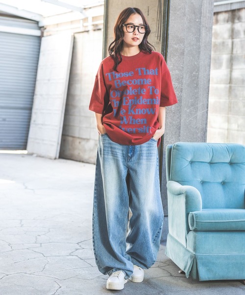 PBLIM(ページボーイリム)の「《UNISEX》メッセージロゴTシャツ(Tシャツ/カットソー・レディース・ネイビー/アイボリー/ミント/レンガ・MEDIUM/LARGE)」の13枚目の写真