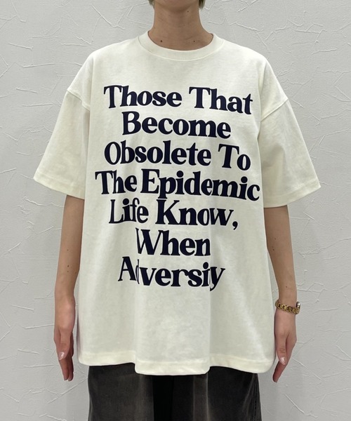 PBLIM(ページボーイリム)の「《UNISEX》メッセージロゴTシャツ(Tシャツ/カットソー・レディース・ネイビー/アイボリー/ミント/レンガ・MEDIUM/LARGE)」の5枚目の写真