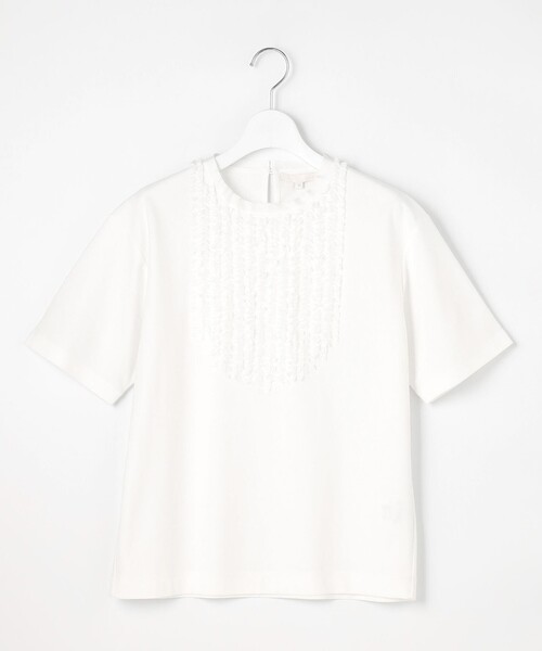 自由区(ジユウク)の「ベビーフリル Tシャツ(Tシャツ/カットソー・レディース・アイボリー系/グレー系・44/46)」の9枚目の写真