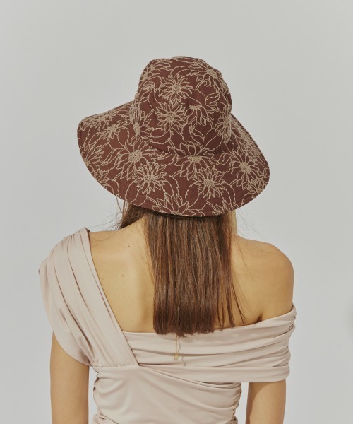 Chapeau d' O(シャポードオー)の「Chapeau d' O Flower EMB Capeline / シャポードオー(ハット・レディース・オレンジ/ベージュ/ブラウン・M/57.5cm)」の8枚目の写真