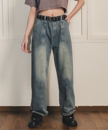 madrepadre（マドレパドレ）の「ユーズドウォッシュストレートデニムパンツ（デニムパンツ）」