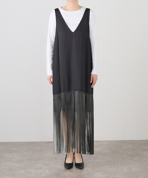 PONTI(ポンティ)の「PONTI 別注 FRINGE DRESS PO2P020:ワンピース(ワンピース・レディース・ネイビー・SMALL/X-SMALL)」の7枚目の写真