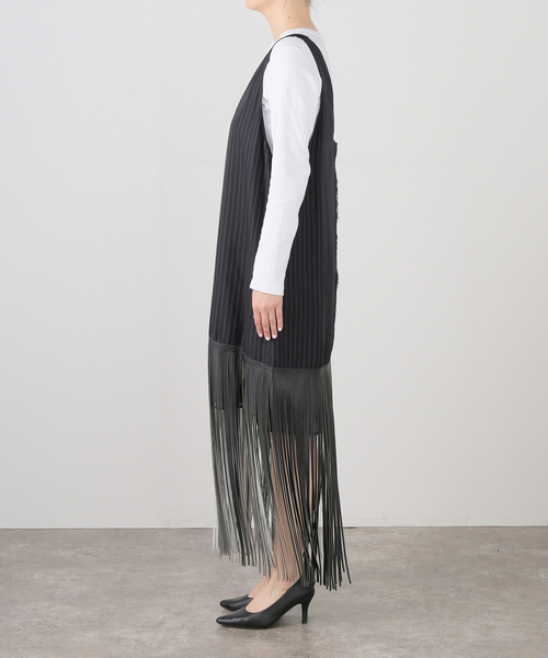 PONTI(ポンティ)の「PONTI 別注 FRINGE DRESS PO2P020:ワンピース(ワンピース・レディース・ネイビー・SMALL/X-SMALL)」の8枚目の写真
