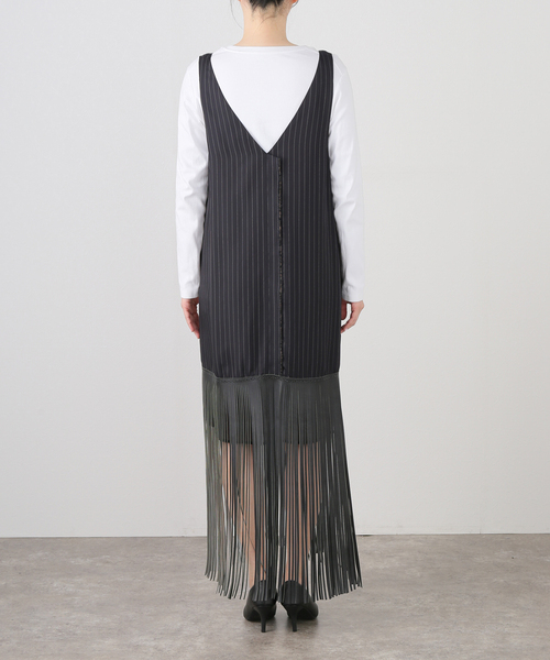 PONTI(ポンティ)の「PONTI 別注 FRINGE DRESS PO2P020:ワンピース(ワンピース・レディース・ネイビー・SMALL/X-SMALL)」の9枚目の写真