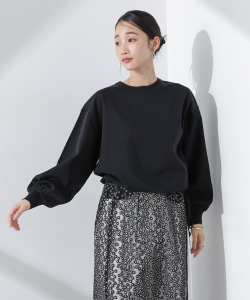 NANO universe(ナノユニバース)の「Anti SmellスムースシルケットロングスリーブTシャツ(Tシャツ/カットソー・レディース・ホワイト/ブラック/ベージュ・FREE)」の12枚目の写真
