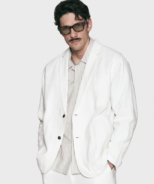 CRIMIE(クライミー)の「JAX 2B BLAZER HEMP COTTON(テーラードジャケット・メンズ・ホワイト/ブラック・XXL/XL/L/M/S)」の2枚目の写真