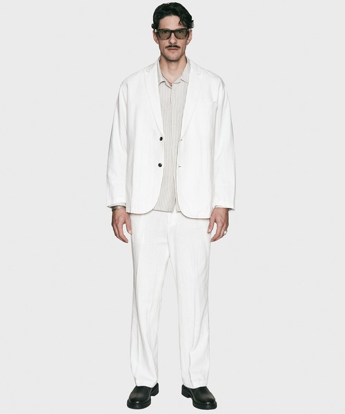 CRIMIE(クライミー)の「JAX 2B BLAZER HEMP COTTON(テーラードジャケット・メンズ・ホワイト/ブラック・XXL/XL/L/M/S)」の7枚目の写真