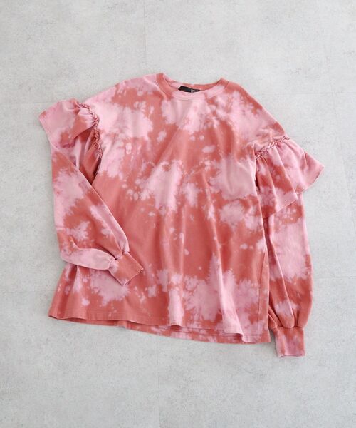 Sugar spoon（シュガースプーン）の「・SUGAR SPOON ブリーチラッフルプルオーバー（スウェット・レディース・グリーン/アイボリー/ピンク/ブラック・FREE）」の4枚目の写真