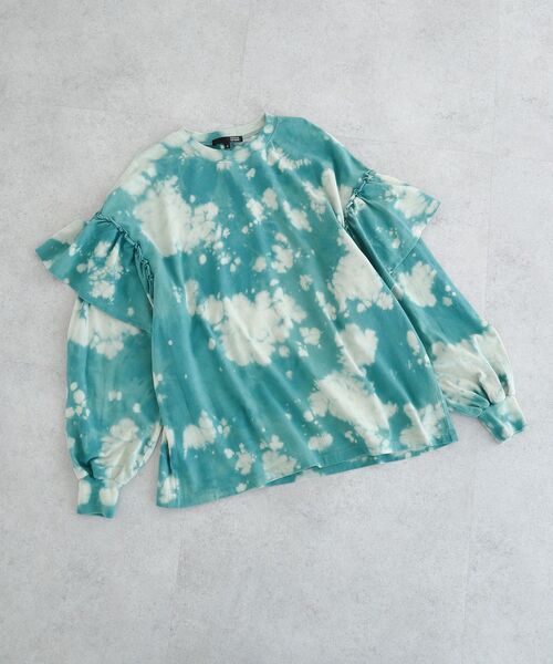 Sugar spoon（シュガースプーン）の「・SUGAR SPOON ブリーチラッフルプルオーバー（スウェット・レディース・グリーン/アイボリー/ピンク/ブラック・FREE）」の3枚目の写真