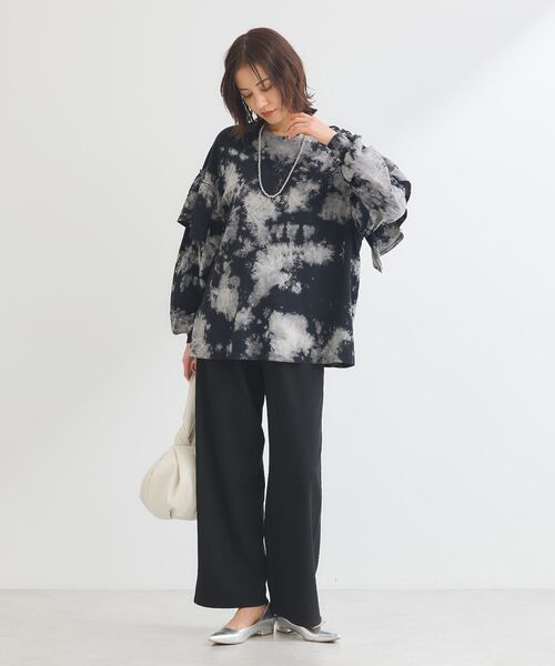 Sugar spoon（シュガースプーン）の「・SUGAR SPOON ブリーチラッフルプルオーバー（スウェット・レディース・グリーン/アイボリー/ピンク/ブラック・FREE）」の6枚目の写真