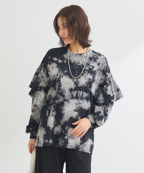 Sugar spoon（シュガースプーン）の「・SUGAR SPOON ブリーチラッフルプルオーバー（スウェット・レディース・グリーン/アイボリー/ピンク/ブラック・FREE）」の8枚目の写真