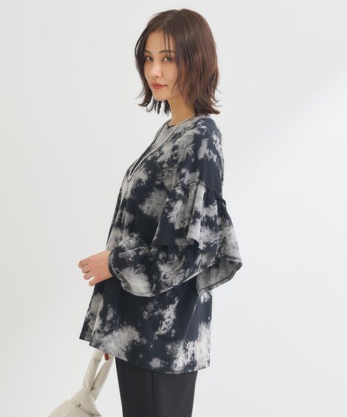 Sugar spoon（シュガースプーン）の「・SUGAR SPOON ブリーチラッフルプルオーバー（スウェット・レディース・グリーン/アイボリー/ピンク/ブラック・FREE）」の9枚目の写真