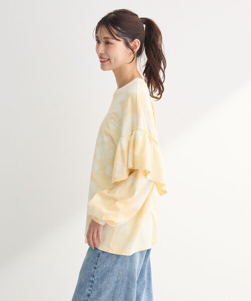 Sugar spoon（シュガースプーン）の「・SUGAR SPOON ブリーチラッフルプルオーバー（スウェット・レディース・グリーン/アイボリー/ピンク/ブラック・FREE）」の14枚目の写真