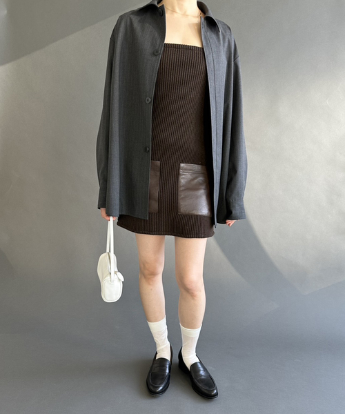 EDIT. FOR LULU(エディットフォールル)の「【NODAS for LULU】シャツジャケット(その他アウター・レディース・チャコールグレー・FREE)」の14枚目の写真