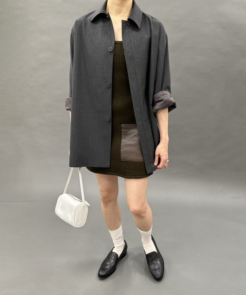 EDIT. FOR LULU(エディットフォールル)の「【NODAS for LULU】シャツジャケット(その他アウター・レディース・チャコールグレー・FREE)」の15枚目の写真