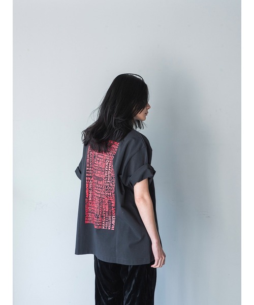 セール】【MAKE LOVE】PRINT TEE/Charcoal Body（Tシャツ