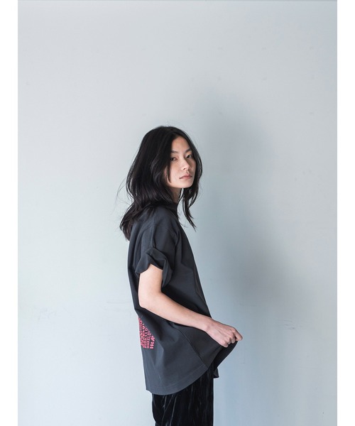 k3 k3＆co. ケースリーアンドコ　リネントップス　kojimareiko セール】【MAKE LOVE】PRINT TEE/Charcoal Body（Tシャツ