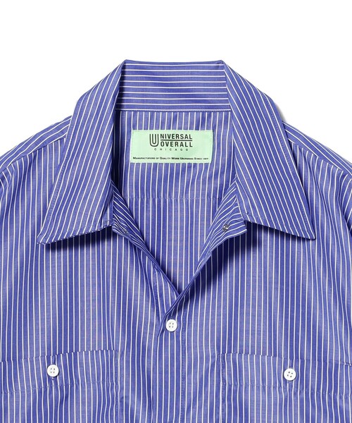 UNIVERSAL OVERALL（ユニバーサルオーバーオール）の「【別注】UNIVERSAL OVERALL / Work Shirt（シャツ/ブラウス・メンズ・ホワイト/ブルー・SMALL/MEDIUM/LARGE/X-LARGE）」の12枚目の写真