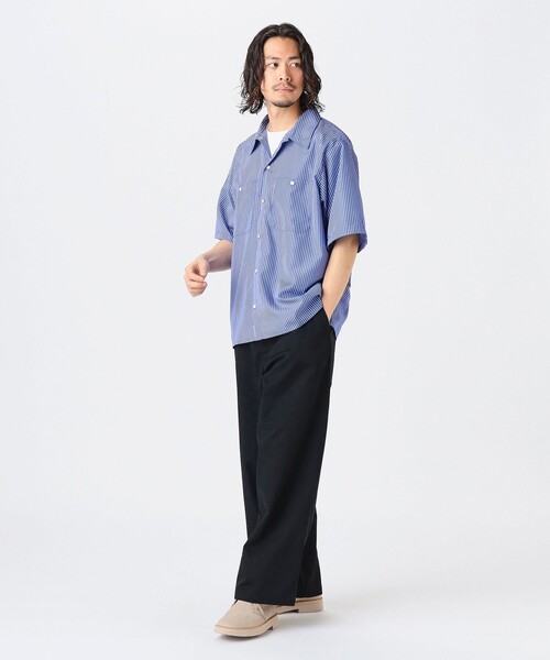 UNIVERSAL OVERALL（ユニバーサルオーバーオール）の「【別注】UNIVERSAL OVERALL / Work Shirt（シャツ/ブラウス・メンズ・ホワイト/ブルー・SMALL/MEDIUM/LARGE/X-LARGE）」の6枚目の写真