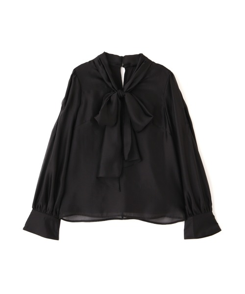 JILL by JILL STUART(ジルバイジルスチュアート)の「◇シャイニーシアーボウタイブラウス(シャツ/ブラウス・レディース・ブラック/ホワイト系その他/ピンク・FREE)」の8枚目の写真