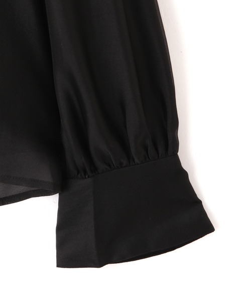 JILL by JILL STUART(ジルバイジルスチュアート)の「◇シャイニーシアーボウタイブラウス(シャツ/ブラウス・レディース・ブラック/ホワイト系その他/ピンク・FREE)」の11枚目の写真