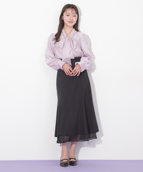 JILL by JILL STUART(ジルバイジルスチュアート)の「◇シャイニーシアーボウタイブラウス(シャツ/ブラウス・レディース・ブラック/ホワイト系その他/ピンク・FREE)」の21枚目の写真