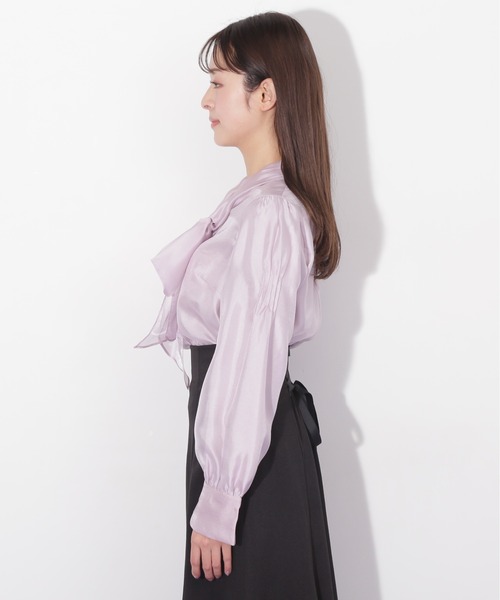 JILL by JILL STUART(ジルバイジルスチュアート)の「◇シャイニーシアーボウタイブラウス(シャツ/ブラウス・レディース・ブラック/ホワイト系その他/ピンク・FREE)」の20枚目の写真