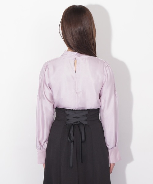 JILL by JILL STUART(ジルバイジルスチュアート)の「◇シャイニーシアーボウタイブラウス(シャツ/ブラウス・レディース・ブラック/ホワイト系その他/ピンク・FREE)」の19枚目の写真