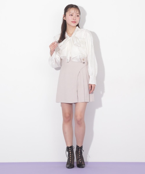 JILL by JILL STUART(ジルバイジルスチュアート)の「◇シャイニーシアーボウタイブラウス(シャツ/ブラウス・レディース・ブラック/ホワイト系その他/ピンク・FREE)」の14枚目の写真