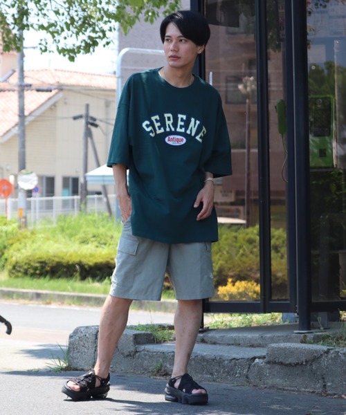 Bling Leads(ブリングリーズ)の「【RS】【Bling leads】ワッペンオーバーサイズTシャツ(Tシャツ/カットソー・メンズ・ホワイト系2/ダークグリーン/ブルー系2・LARGE/MEDIUM)」の6枚目の写真