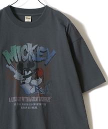 Disney（ディズニー）の「Disney/ディズニー ミッキーマウス オーバーサイズ ピグメント風 ヴィンテージ フロント バックプリント半袖Tシャツ レディース メンズ（Tシャツ/カットソー・レディース）」