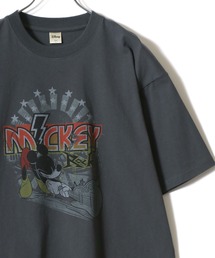 Disney | 2025SS Disney/ディズニー ミッキーマウス オーバーサイズ ピグメント風 ヴィンテージ フロント バックプリント半袖Tシャツ レディース メンズ(Tシャツ/カットソー)