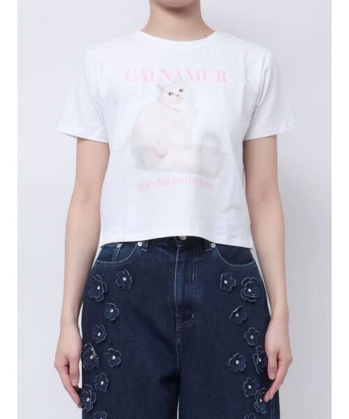 CALNAMUR(カルナムール)の「キャットTシャツ(Tシャツ/カットソー・レディース・ホワイト/イエロー/ピンク・FREE)」の8枚目の写真