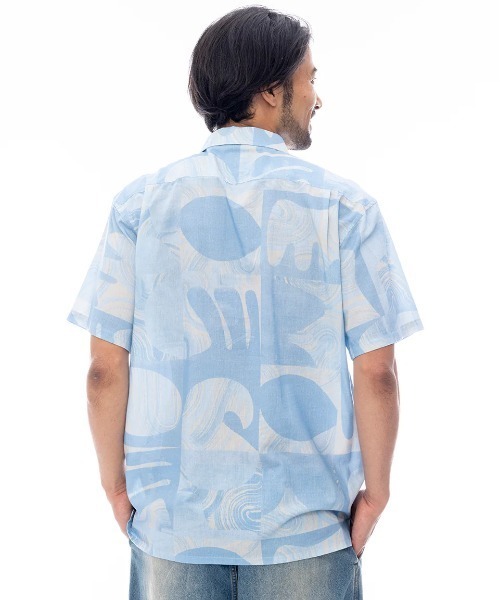 BILLABONG（ビラボン）の「BILLABONG メンズ ELEMENTS WOVEN SHIRT SS 半袖シャツ 【2025年春夏モデル】ビラボン総柄半袖シャツ（シャツ/ブラウス・メンズ・ブルー系その他・X-LARGE/LARGE/MEDIUM）」の5枚目の写真