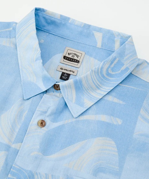 BILLABONG（ビラボン）の「BILLABONG メンズ ELEMENTS WOVEN SHIRT SS 半袖シャツ 【2025年春夏モデル】ビラボン総柄半袖シャツ（シャツ/ブラウス・メンズ・ブルー系その他・X-LARGE/LARGE/MEDIUM）」の2枚目の写真