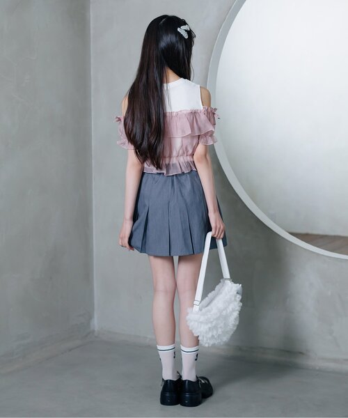 algy(アルジー)の「ハートロゴシアークルーソックス(ソックス/靴下・キッズ・オフホワイト/ブラック/イエロー・21/24)」の5枚目の写真