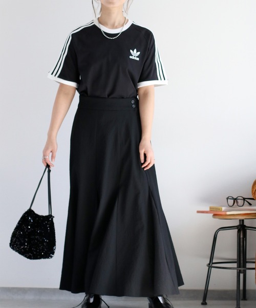 adidas（アディダス）の「【adidas】アディカラークラシック スリーストライプスTシャツ（Tシャツ/カットソー・レディース・ホワイト/ブラック・M）」の19枚目の写真